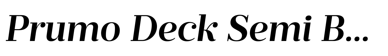 Prumo Deck Semi Bold Italic